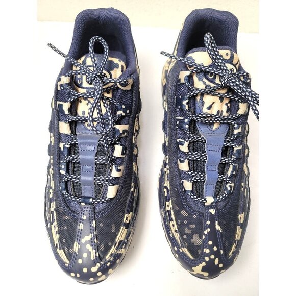 Nike Air Max 95 x can Men's Digi Camo Navy obsidian Blue Sneakers  Size 7 - Picture 2 of 11